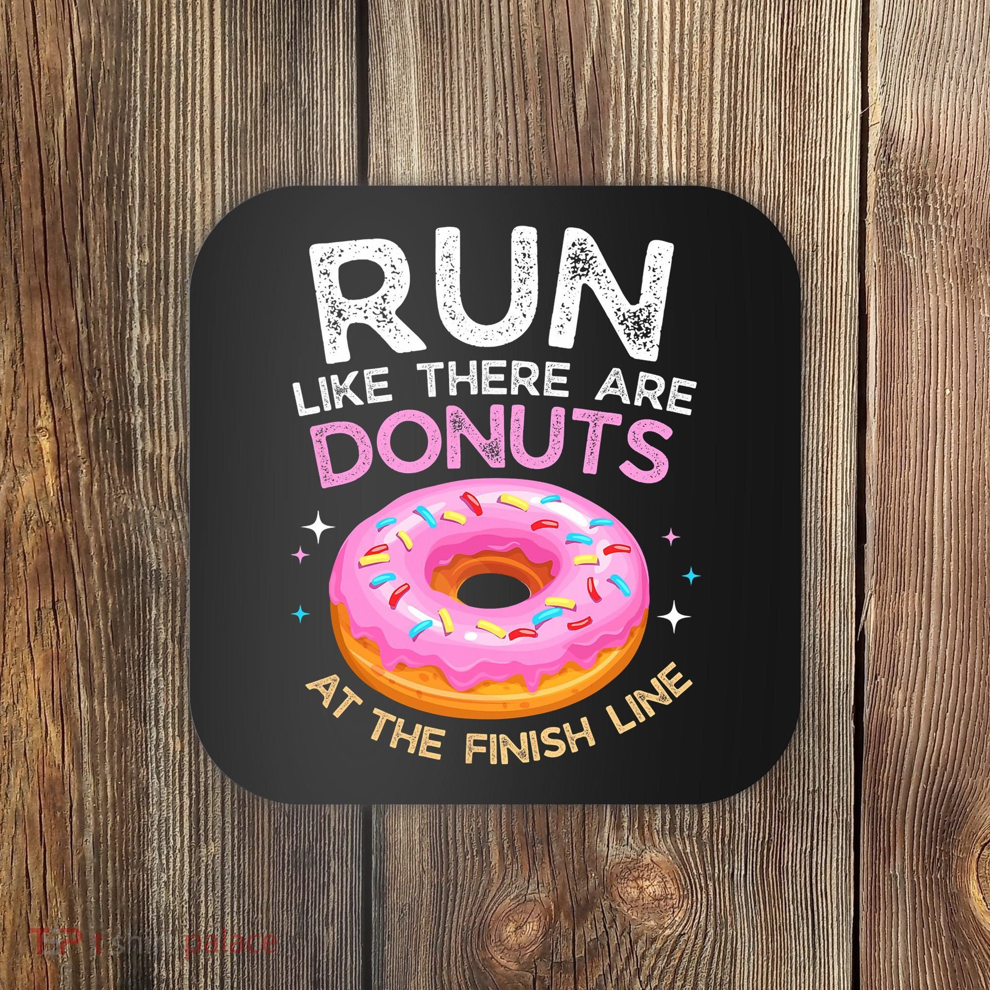 Funny Donut Finish Line Marathon Gift Coaster