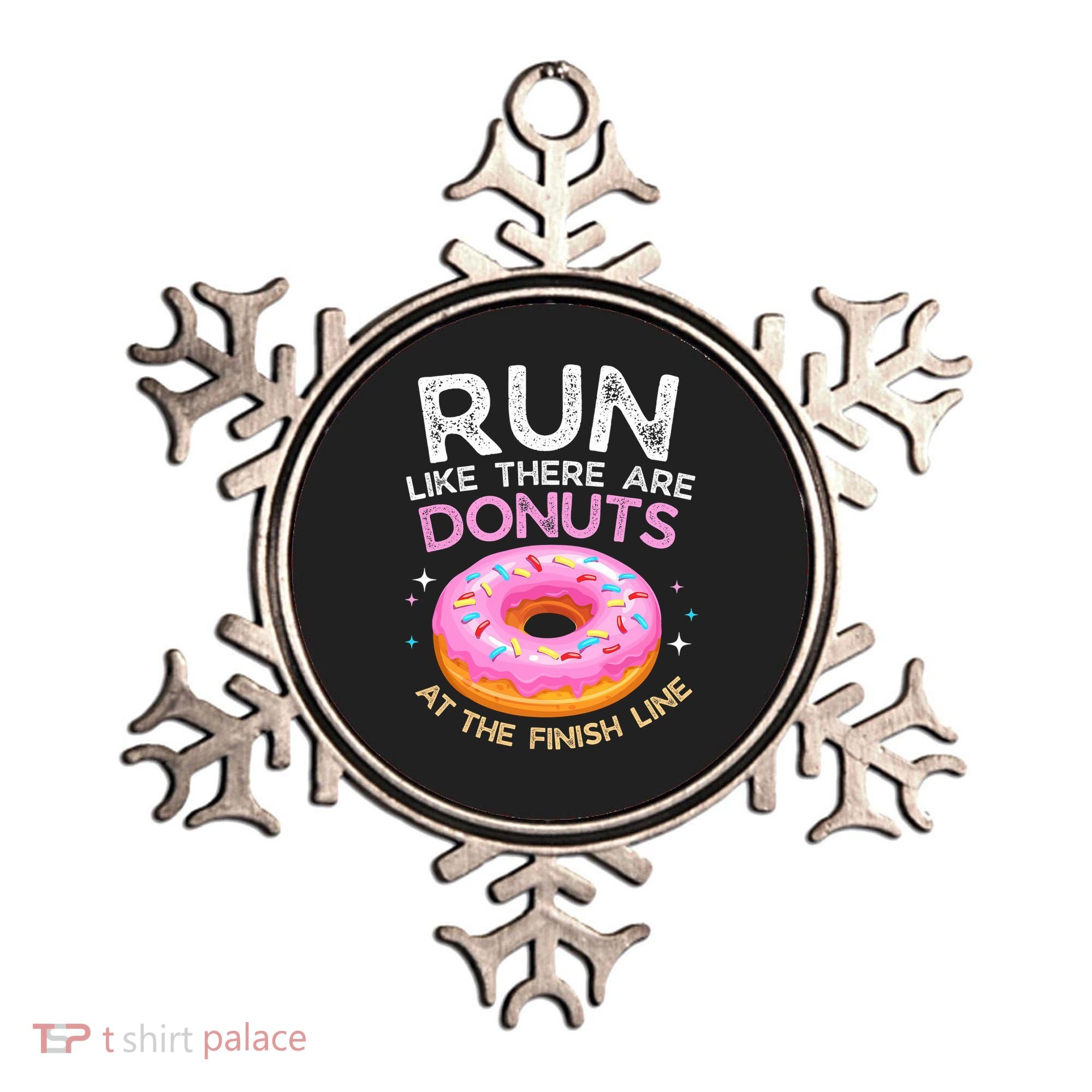 Funny Donut Finish Line Marathon Gift Ornament