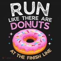 Funny Donut Finish Line Marathon Gift Ornament thumb 1