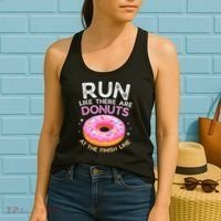 Funny Donut Finish Line Marathon Gift Women's Tank Top thumb 2