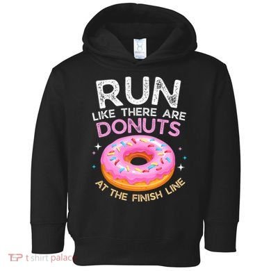 Funny Donut Finish Line Marathon Gift Toddler Hoodie