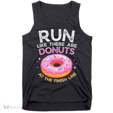 Funny Donut Finish Line Marathon Gift Tank Top