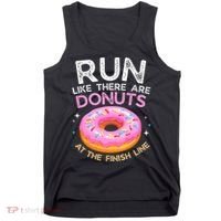 Funny Donut Finish Line Marathon Gift Tank Top thumb 0