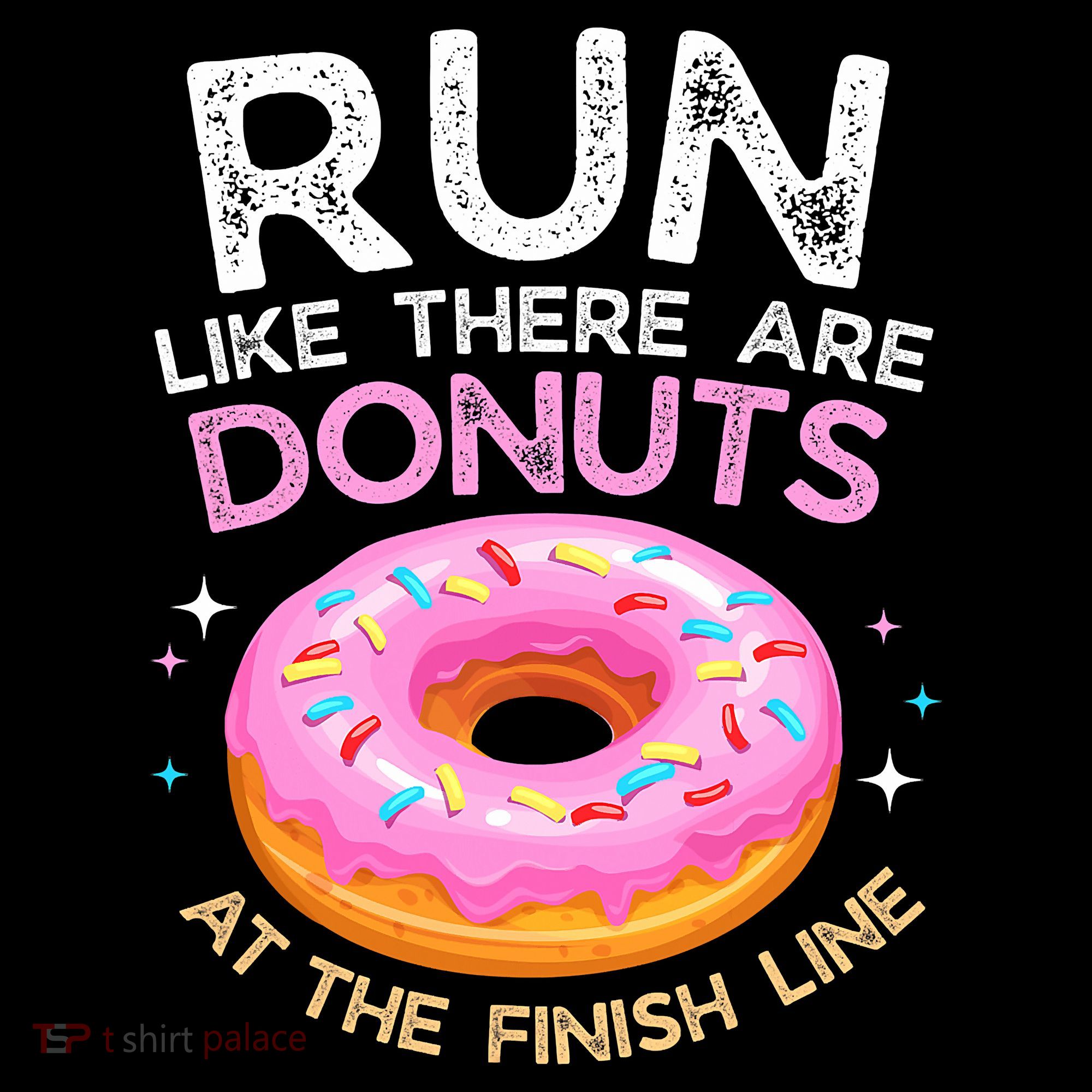 Funny Donut Finish Line Marathon Gift Tank Top
