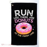Funny Donut Finish Line Marathon Gift Golf Towel thumb 0
