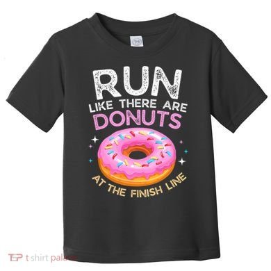 Funny Donut Finish Line Marathon Gift Toddler T-Shirt