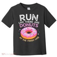 Funny Donut Finish Line Marathon Gift Toddler T-Shirt thumb 0
