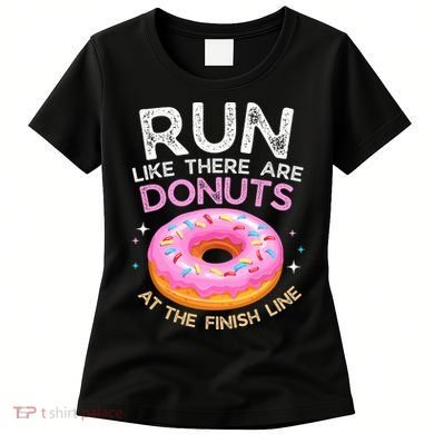 Funny Donut Finish Line Marathon Gift Women's T-Shirt