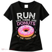 Funny Donut Finish Line Marathon Gift Women's T-Shirt thumb 0