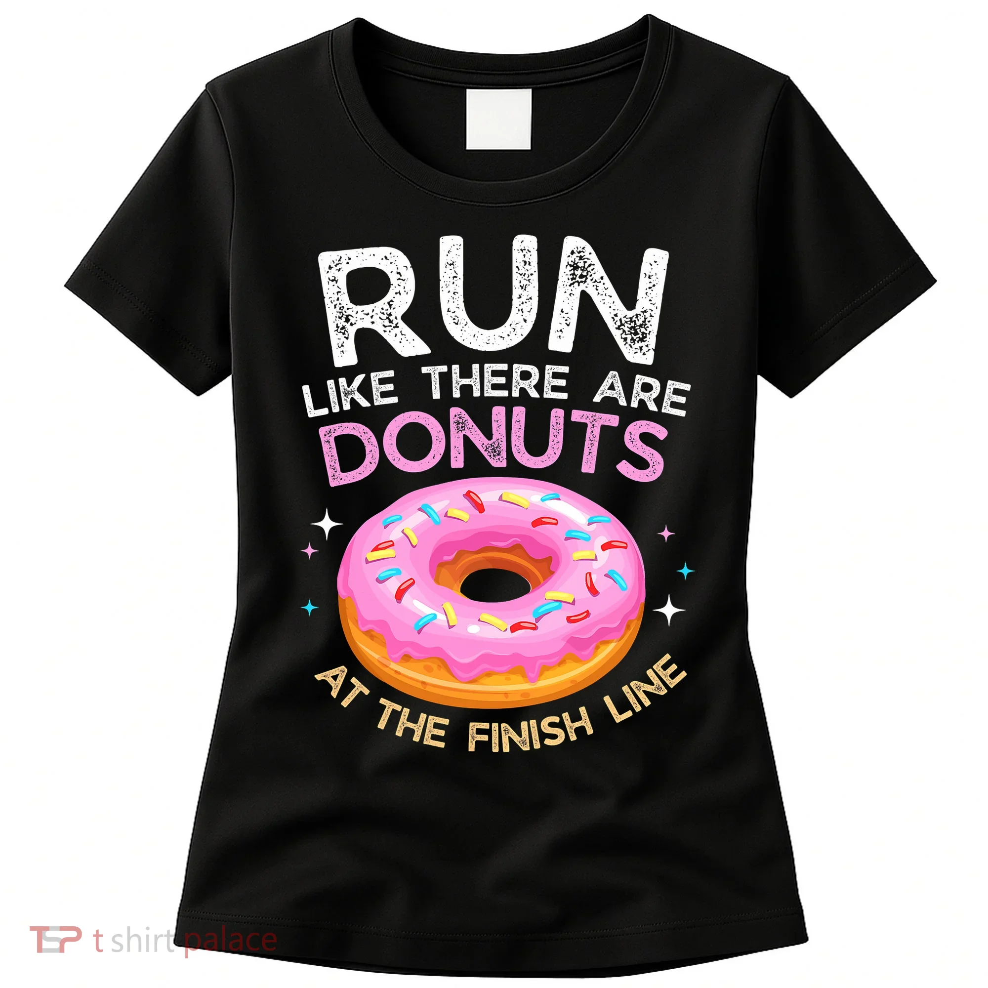 Funny Donut Finish Line Marathon Gift Women's T-Shirt