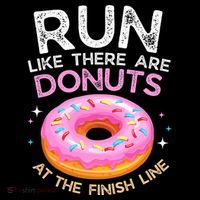 Funny Donut Finish Line Marathon Gift Women's T-Shirt thumb 6