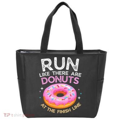 Funny Donut Finish Line Marathon Gift Tote Bag