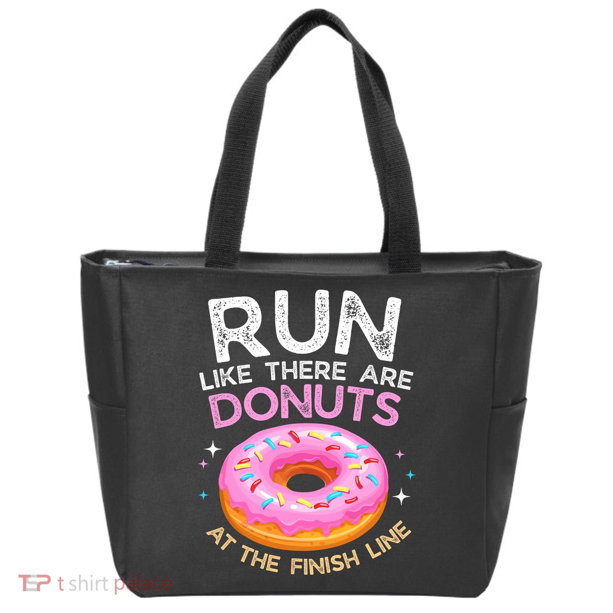 Funny Donut Finish Line Marathon Gift Tote Bag