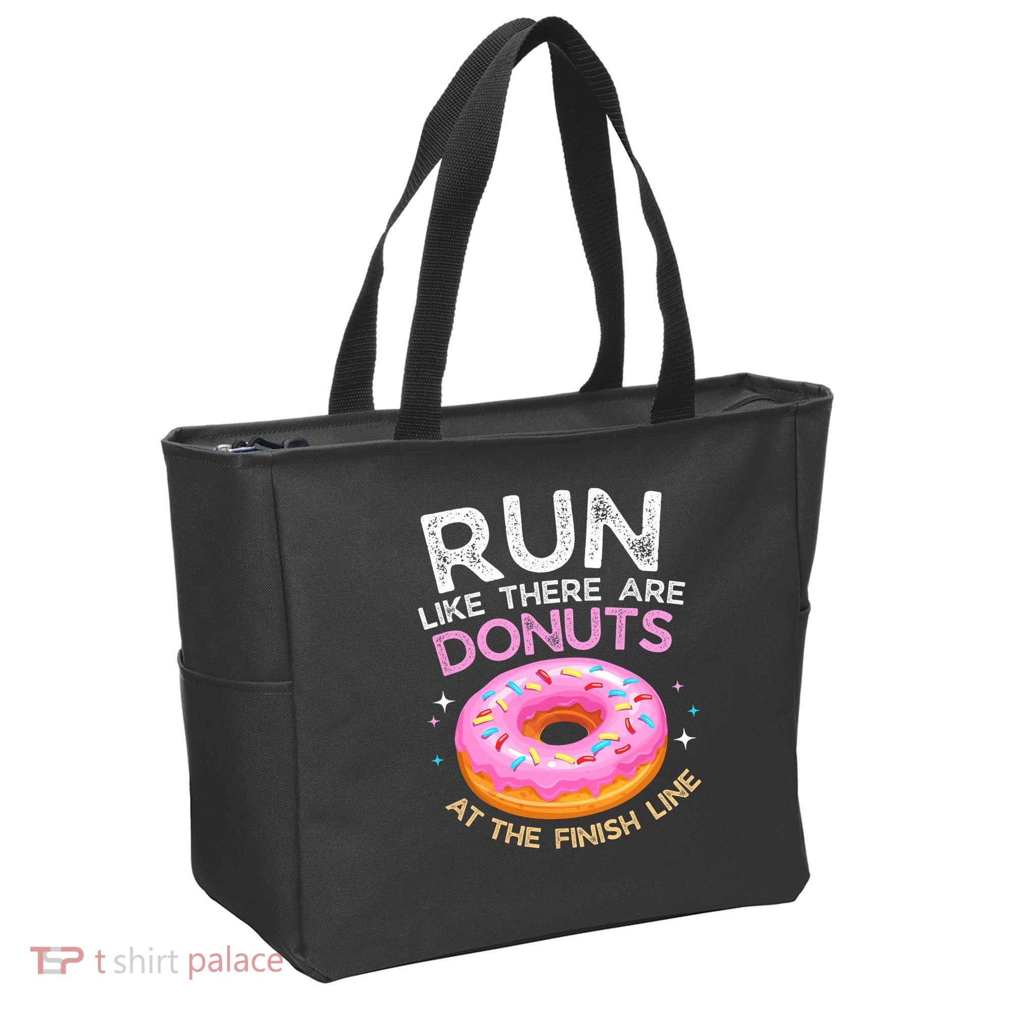 Funny Donut Finish Line Marathon Gift Tote Bag
