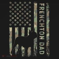 Frenchton Dad French Bulldog Boston Terrier Camo USA Flag Women's Tank Top thumb 5