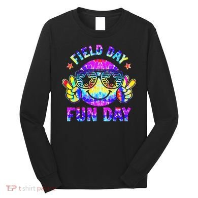 Field Day Fun Day Colorful Teacher Students Long Sleeve Shirt