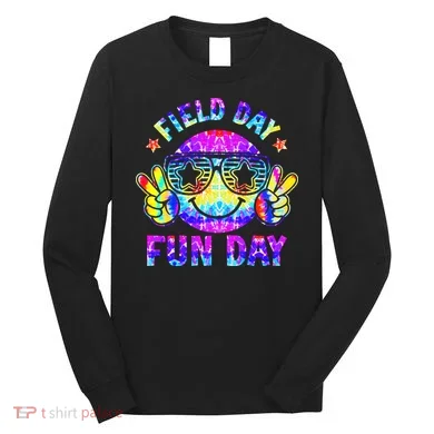 Field Day Fun Day Colorful Teacher Students Long Sleeve Shirt