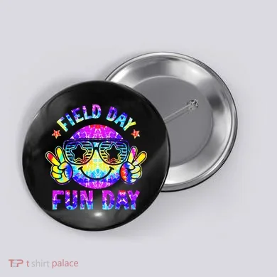 Field Day Fun Day Colorful Teacher Students Button