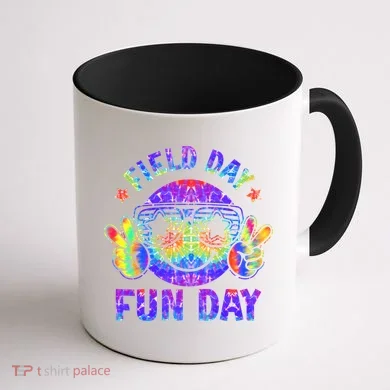 Field Day Fun Day Colorful Teacher Students Coffee Mug back