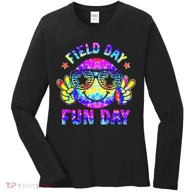 Field Day Fun Day Colorful Teacher Students Women's Long Sleeve Shirt