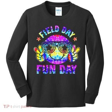 Field Day Fun Day Colorful Teacher Students Kids Long Sleeve Shirt