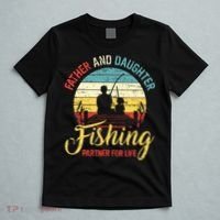 Father Daughter Fishing Partner For Life Retro Matching Dad T-Shirt thumb 5