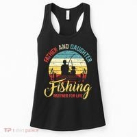 Father Daughter Fishing Partner For Life Retro Matching Dad Women's Tank Top thumb 0