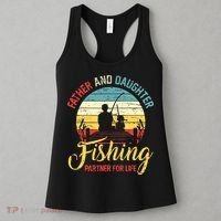 Father Daughter Fishing Partner For Life Retro Matching Dad Women's Tank Top thumb 3