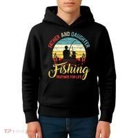Father Daughter Fishing Partner For Life Retro Matching Dad Kids Hoodie thumb 4
