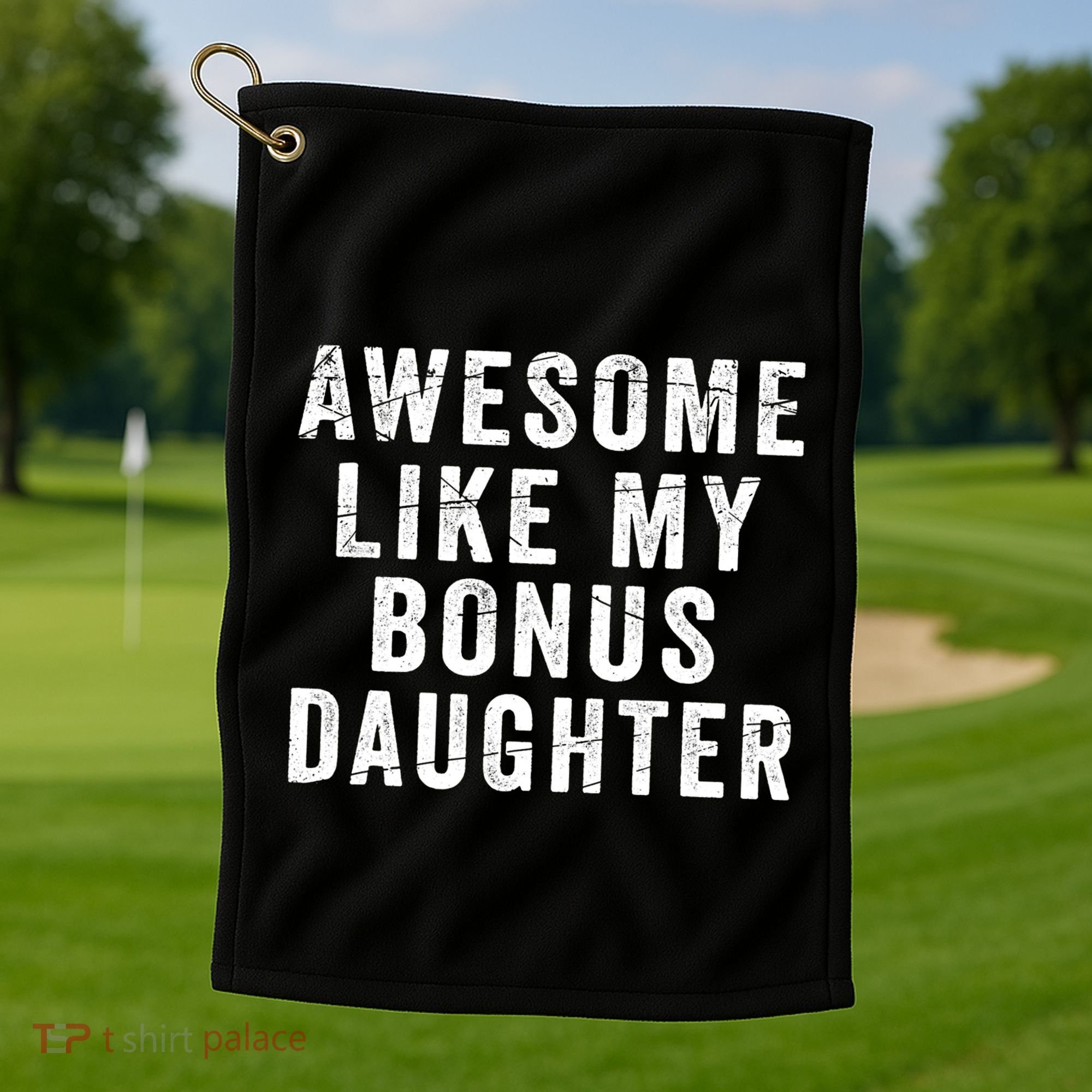 Fathers Day From Stepdaughter Awesome Like My Daughter Golf Towel
