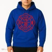 Fire Departt Fire Firefighter Emblem Halloween Costume Gift Hoodie thumb 2