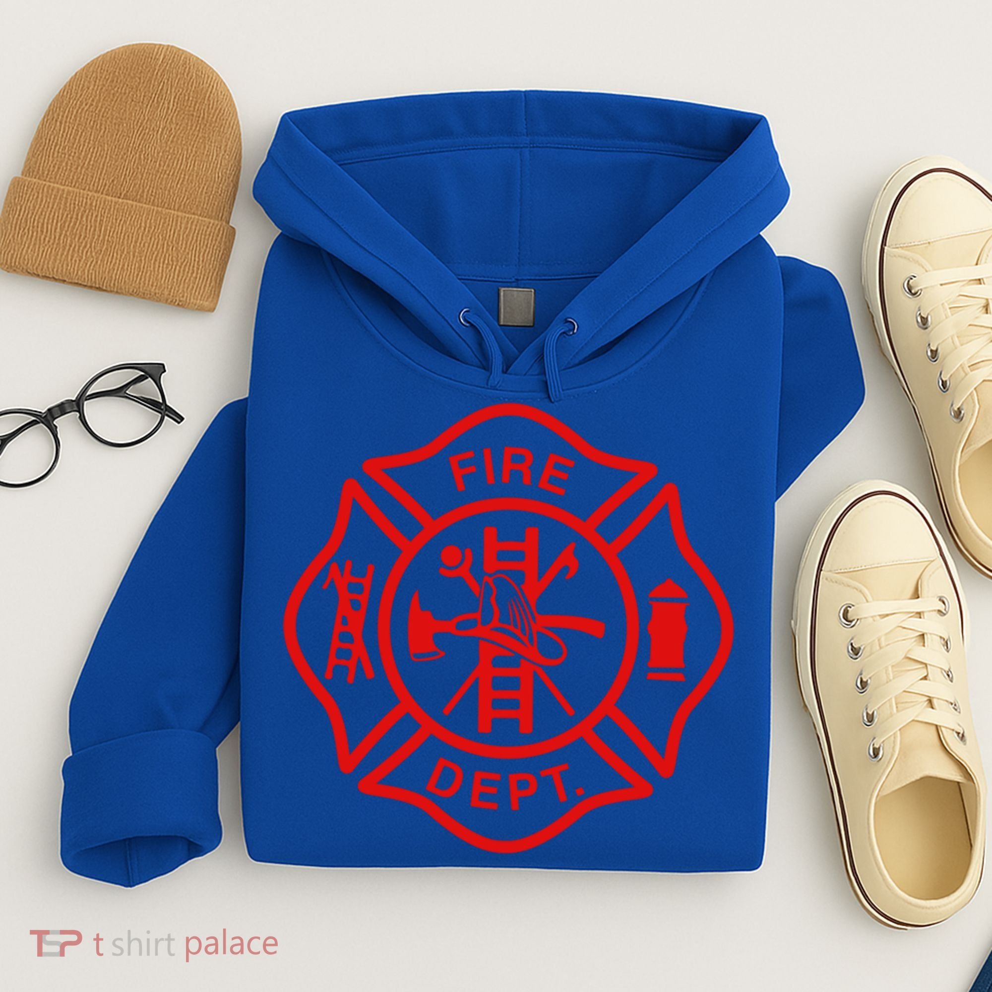 Fire Departt Fire Firefighter Emblem Halloween Costume Gift Hoodie