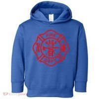 Fire Departt Fire Firefighter Emblem Halloween Costume Gift Toddler Hoodie thumb 0