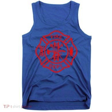 Fire Departt Fire Firefighter Emblem Halloween Costume Gift Tank Top