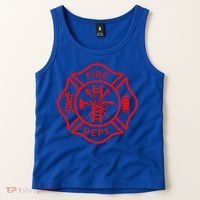 Fire Departt Fire Firefighter Emblem Halloween Costume Gift Tank Top thumb 2