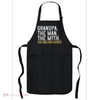 FatherS Day Gift Grandpa The Man The Myth The Bad Influence Apron thumb 0