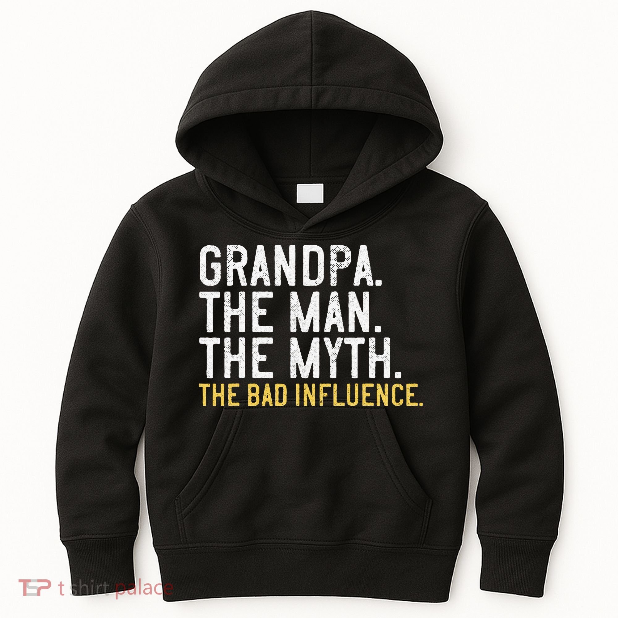 FatherS Day Gift Grandpa The Man The Myth The Bad Influence Kids Hoodie