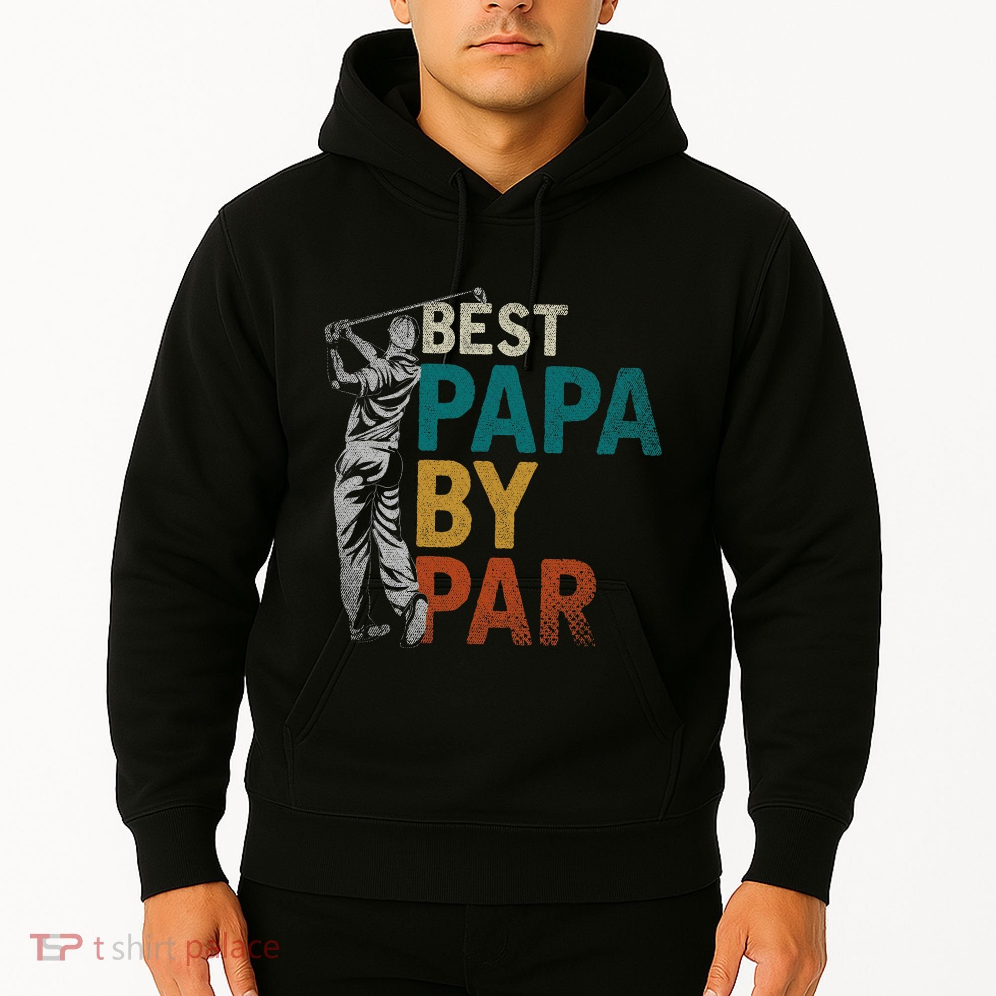Fathers Day Golfer Dad Golfing Best Papa By Par Funny Golf Hoodie