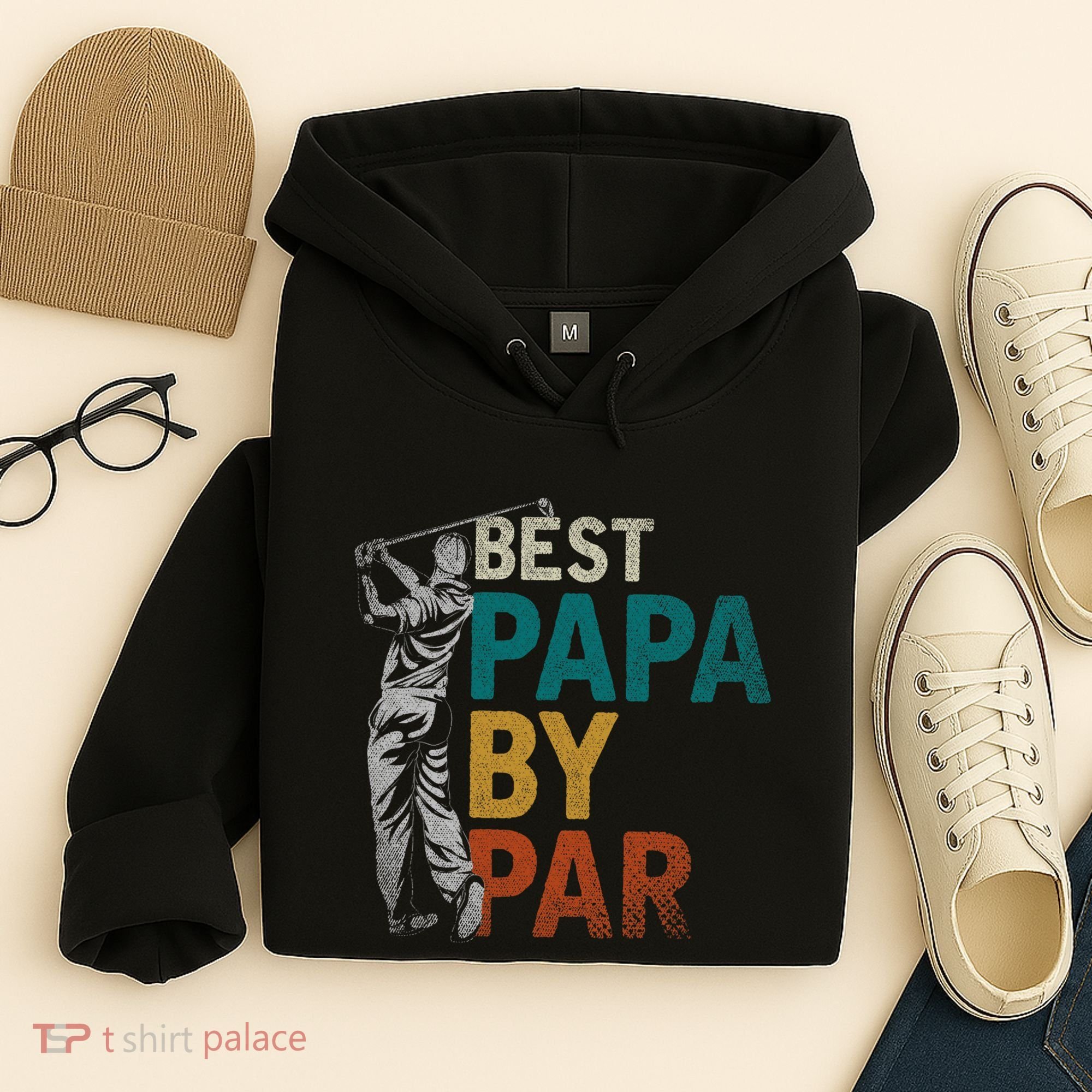 Fathers Day Golfer Dad Golfing Best Papa By Par Funny Golf Hoodie