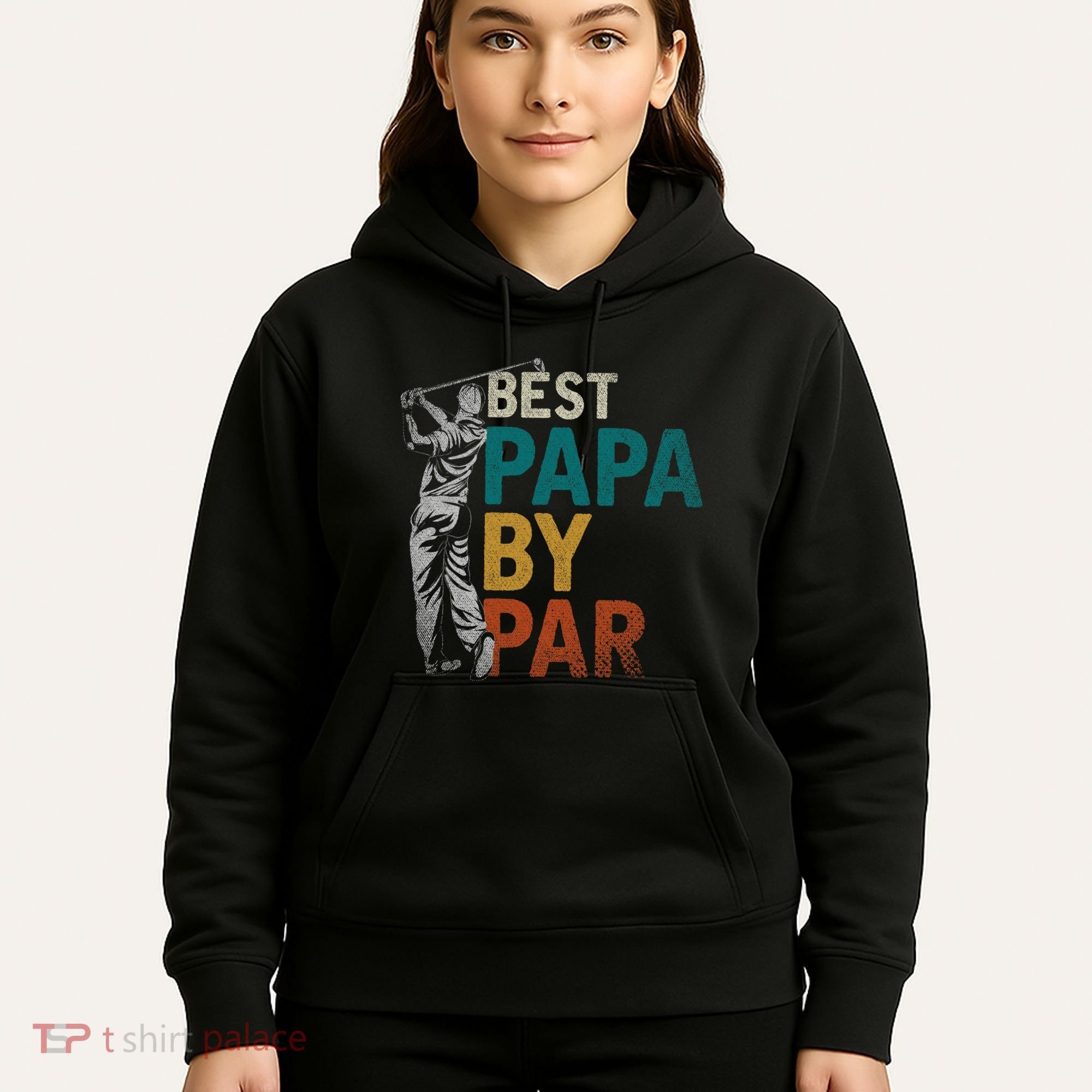 Fathers Day Golfer Dad Golfing Best Papa By Par Funny Golf Hoodie