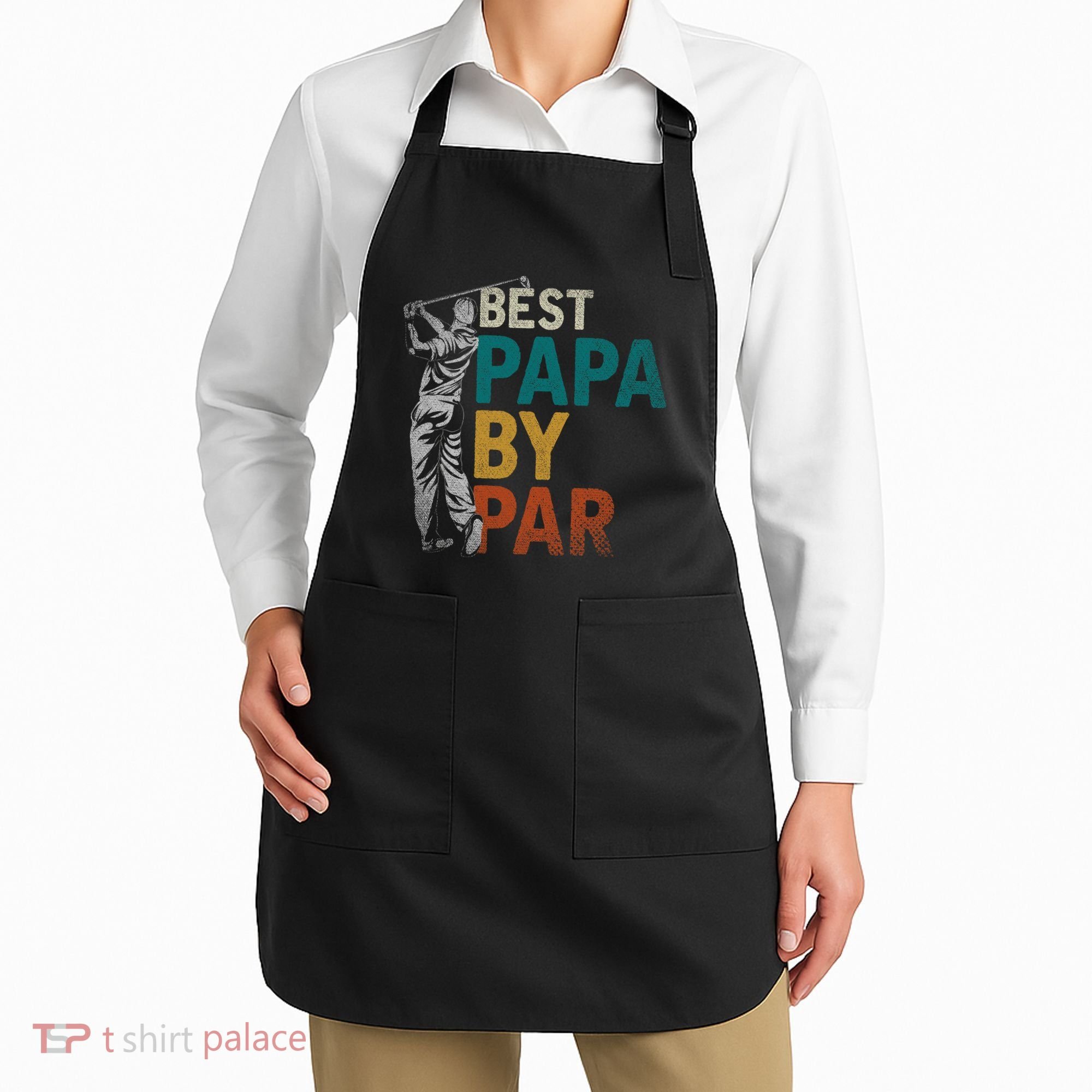 Fathers Day Golfer Dad Golfing Best Papa By Par Funny Golf Apron