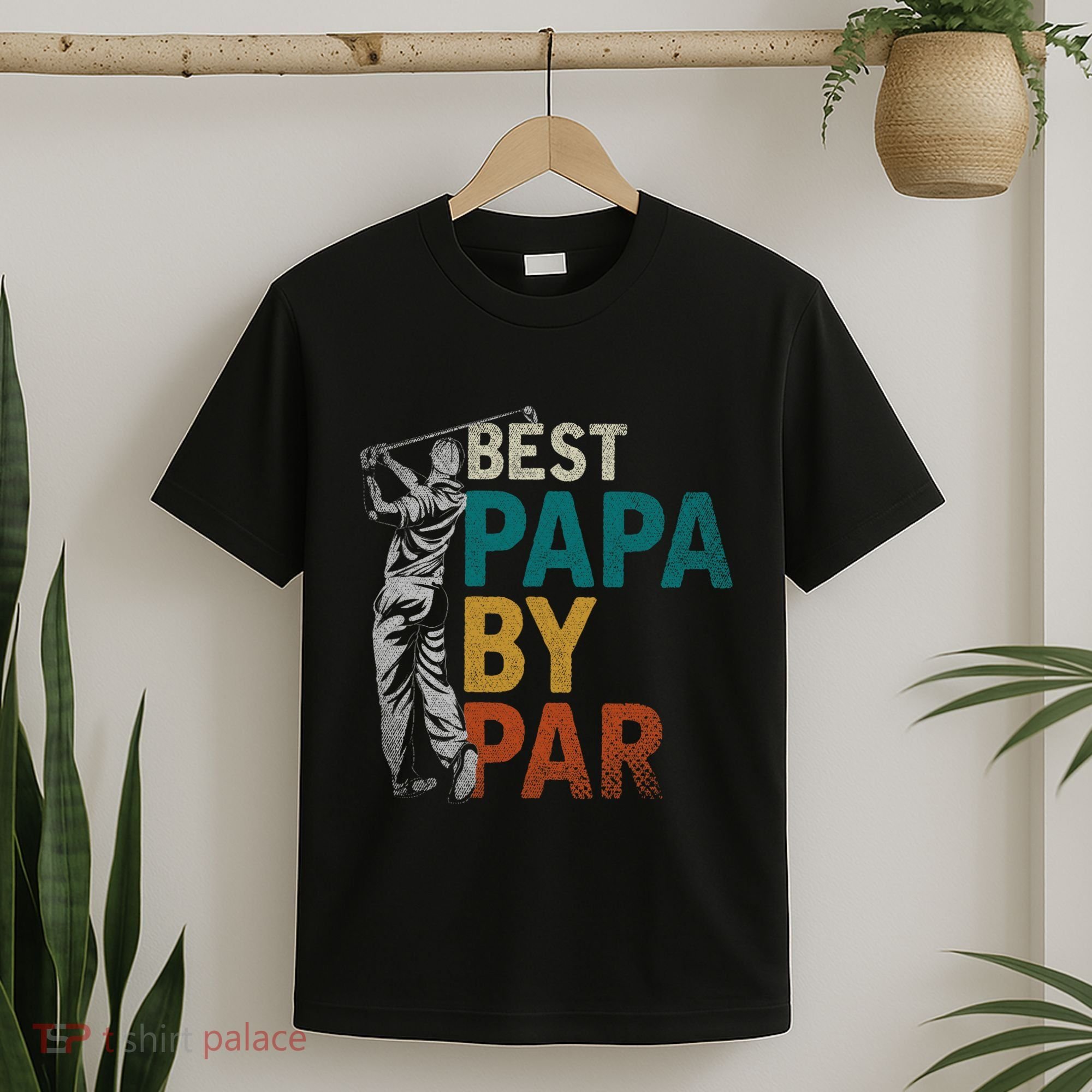 Fathers Day Golfer Dad Golfing Best Papa By Par Funny Golf T-Shirt
