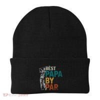 Fathers Day Golfer Dad Golfing Best Papa By Par Funny Golf Beanie thumb 0