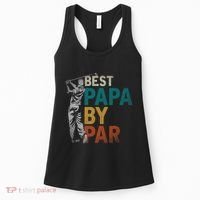 Fathers Day Golfer Dad Golfing Best Papa By Par Funny Golf Women's Tank Top thumb 0