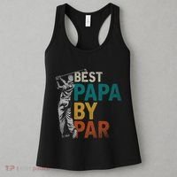 Fathers Day Golfer Dad Golfing Best Papa By Par Funny Golf Women's Tank Top thumb 3
