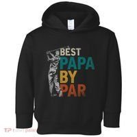 Fathers Day Golfer Dad Golfing Best Papa By Par Funny Golf Toddler Hoodie thumb 0