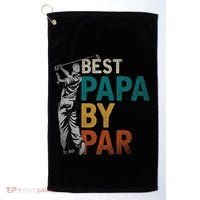 Fathers Day Golfer Dad Golfing Best Papa By Par Funny Golf Golf Towel thumb 0