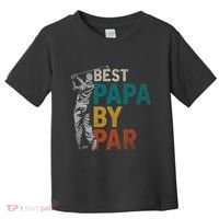 Fathers Day Golfer Dad Golfing Best Papa By Par Funny Golf Toddler T-Shirt thumb 0