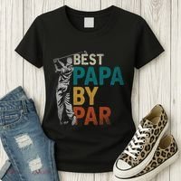 Fathers Day Golfer Dad Golfing Best Papa By Par Funny Golf Women's T-Shirt thumb 3