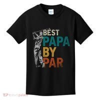 Fathers Day Golfer Dad Golfing Best Papa By Par Funny Golf Kids T-Shirt thumb 0